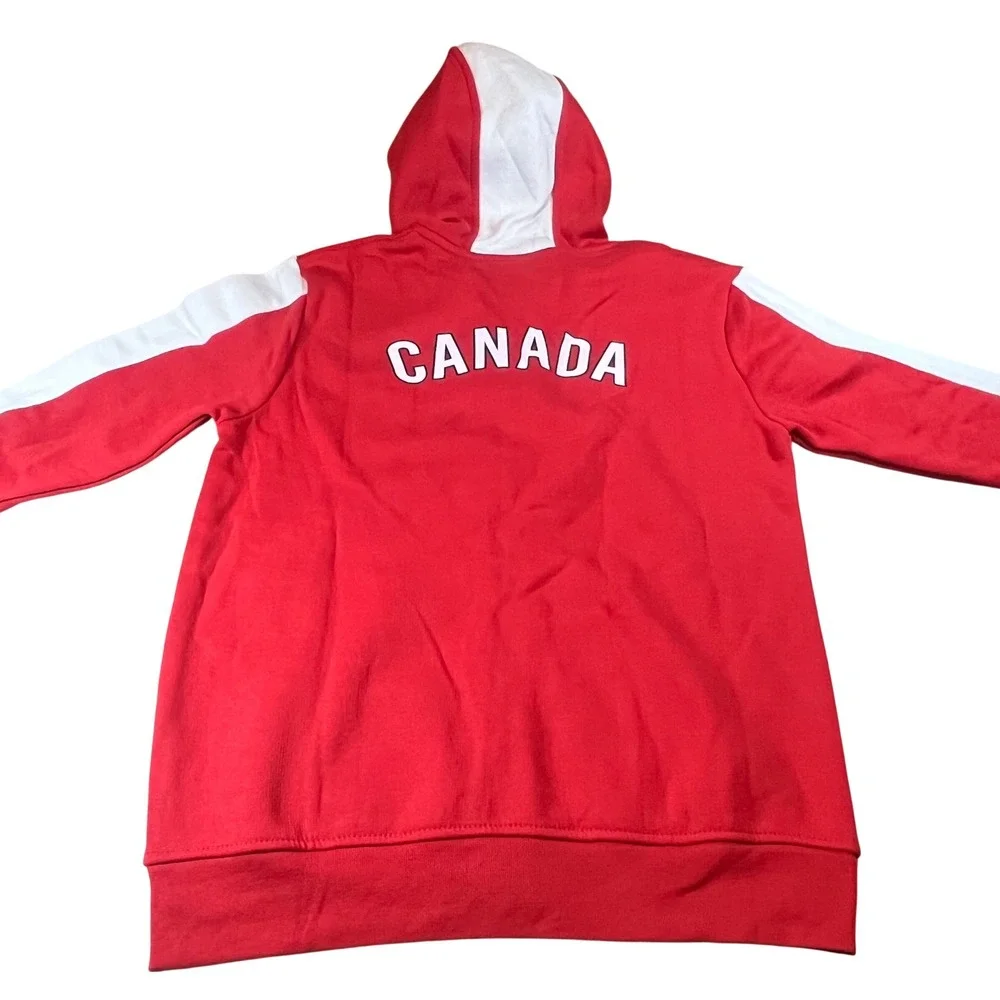 FIFA Womens World Cup 2023 Canada Hoodie Red Full Zip Youth Large 14/16 NWT